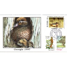 #GA6 Georgia 1990 Duck Milford FDC