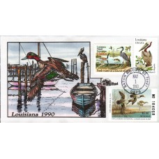 #LA2 Louisiana 1990 Duck Milford FDC