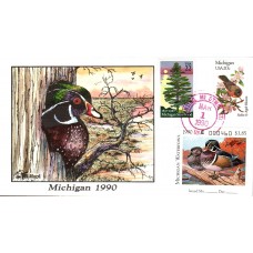 #MI15 Michigan 1990 Duck Milford FDC