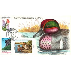 #NH8 New Hampshire 1990 Duck Milford FDC