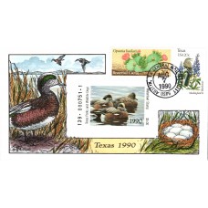 #TX10 Texas 1990 Duck Milford FDC