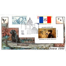 #IA21 Iowa 1991 Duck Milford FDC