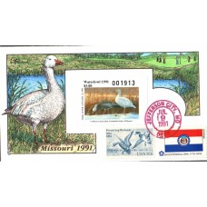 #MO13 Missouri 1991 Duck Milford FDC