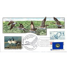 #NE1 Nebraska 1991 Duck Milford FDC