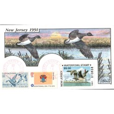 #NJ8A New Jersey 1991 Duck Milford FDC