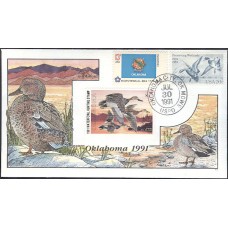 #OK12 Oklahoma 1991 Duck Milford FDC