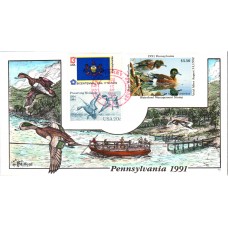 #PA9 Pennsylvania 1991 Duck Milford FDC