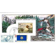 #SD10 South Dakota 1991 Duck Milford FDC