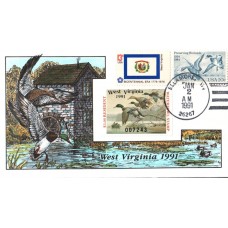 #WV5 West Virginia 1991 Duck Milford FDC