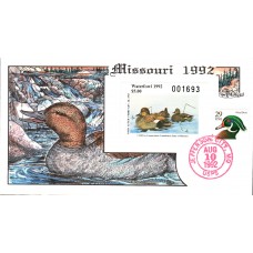 #MO14 Missouri 1992 Duck Milford FDC