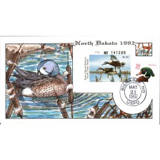 #ND11 North Dakota 1992 Duck Milford FDC