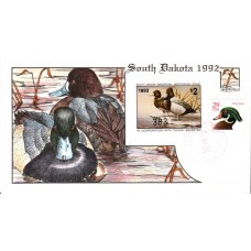 #SD11 South Dakota 1992 Duck Milford FDC