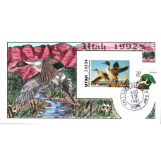 #UT7 Utah 1992 Duck Milford FDC