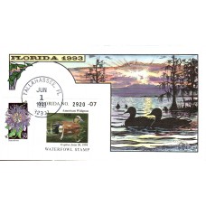 #FL15 Florida 1993 Duck Milford FDC