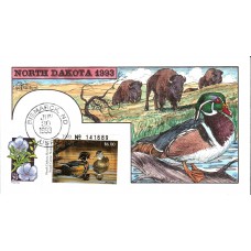 #ND12 North Dakota 1993 Duck Milford FDC