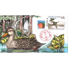 #GA12 Georgia 1996 Duck Milford FDC