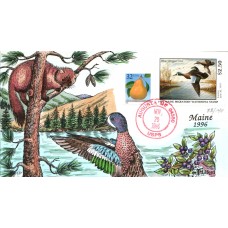 #ME13 Maine 1996 Duck Milford FDC