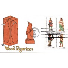 #2240-43 Woodcarved Figures Murry FDC