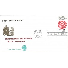 #2349 US - Morocco Myers FDC