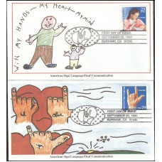 #2783-84 Deaf Communication Mystic FDC Set