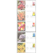 #2993-97 Garden Flowers Mystic FDC Set