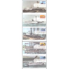 #3091-95 Riverboats Mystic FDC Set