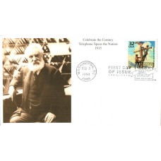 #3183e Transcontinental Phone Line Mystic FDC