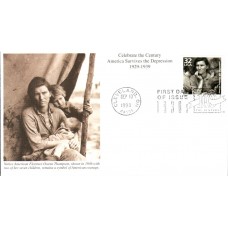 #3185m America Survives Depression Mystic FDC