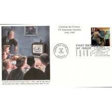 #3186f TV Entertains America Mystic FDC