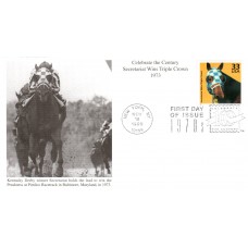 #3189g Secretariat's Triple Win Mystic FDC