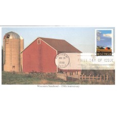 #3206 Wisconsin Statehood Mystic FDC