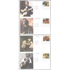 #3212-15 Folk Musicians Mystic FDC Set