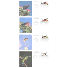 #3222-25 Tropical Birds Mystic FDC Set