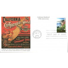 #3438 California Statehood Mystic FDC