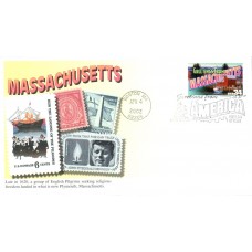 #3581 Greetings From Massachusetts Mystic FDC