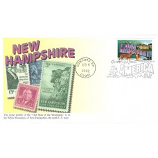 #3589 Greetings From New Hampshire Mystic FDC