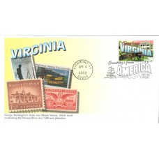 #3606 Greetings From Virginia Mystic FDC