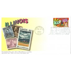 #3708 Greetings From Illinois Mystic FDC