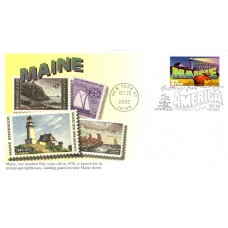 #3714 Greetings From Maine Mystic FDC