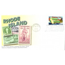 #3734 Greetings From Rhode Island Mystic FDC