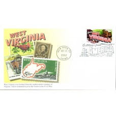 #3743 Greetings From West Virginia Mystic FDC