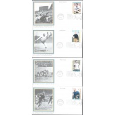 #3808-11 Early Football Heroes Mystic FDC Set