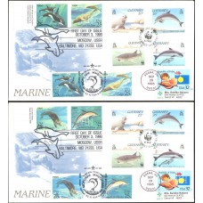 #2508-11 Sea Creatures Dual Joint Nakano FDC Set