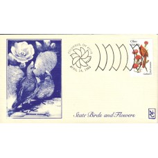 #1987 Ohio Birds - Flowers Namake FDC