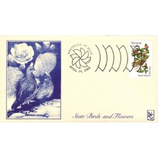 #1997 Vermont Birds - Flowers Namake FDC