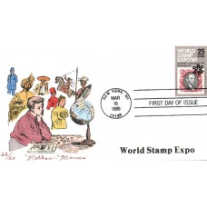 #2410 World Stamp Expo Nathan-Marcus FDC