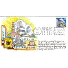 #3184j Art Deco Style Nikirk FDC