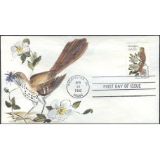 #1962 Georgia Birds - Flowers NITA FDC