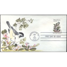 #1973 Massachusetts Birds - Flowers NITA FDC