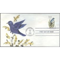 #1980 Nevada Birds - Flowers NITA FDC